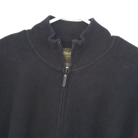 Eddie Bauer 1/4 Zip Sweater Red/Black size XL - Picture 3 of 4